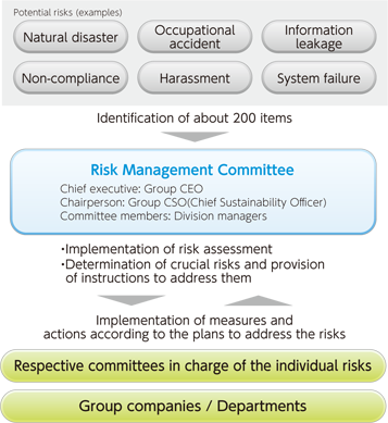 Risk Management Promotion Structure Diagram