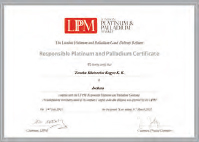 LPPM Responsible Platinum and Palladium Certificate